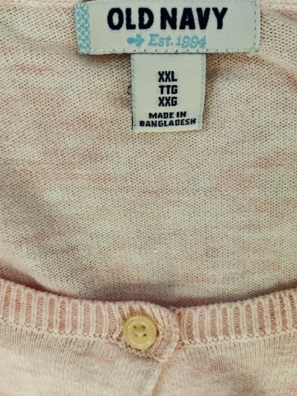 XXL Cardigan Bundle (2)-Old Navy Pink & Time&Tru Tan Knit Sweaters-Plus Size 2X - Picture 6 of 12